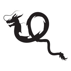 Chinese Dragon Silhouette