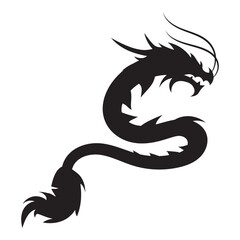 Chinese Dragon Silhouette