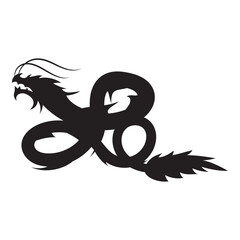 Chinese Dragon Silhouette