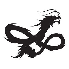 Chinese Dragon Silhouette