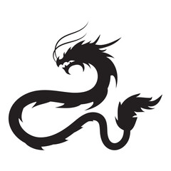 Chinese Dragon Silhouette