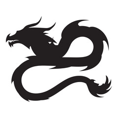 Chinese Dragon Silhouette