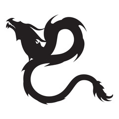 Chinese Dragon Silhouette