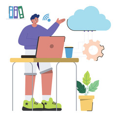 Cloud Computing PNG file on transparent background