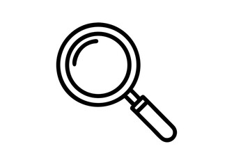 magnifying glass on white background