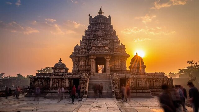 Beautiful Chennakesava Temple at Sunrise, Somanathapura, Karnataka, India
