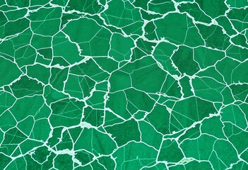 Obraz premium Intricate green marble mosaic, polished surface, varied veining, design, tile
