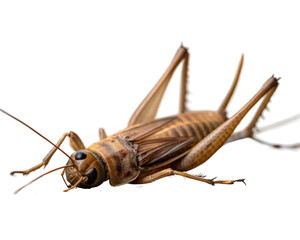 Close up of a brown field cricket