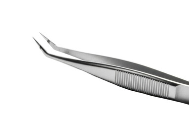 Precision tweezers handling laboratory clean environment science isolated on transparent background