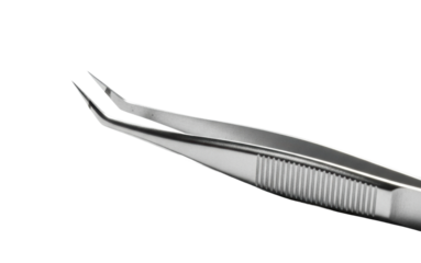 Precision tweezers handling laboratory clean environment science isolated on transparent background