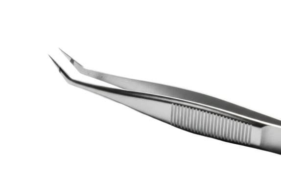 Precision tweezers handling laboratory clean environment science isolated on transparent background