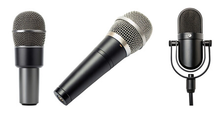 Three different microphone, professional equipment