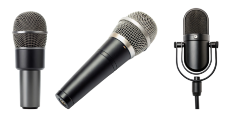 Three different microphone, professional equipment