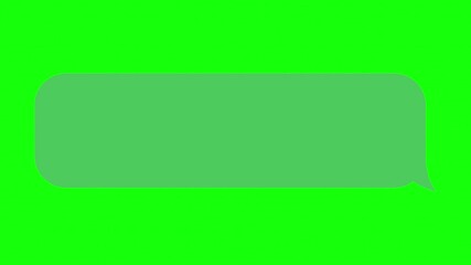 Animated Green Message Bubble Template for Communication App UI