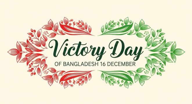 Victory day of bangladesh, 6 december, floral design