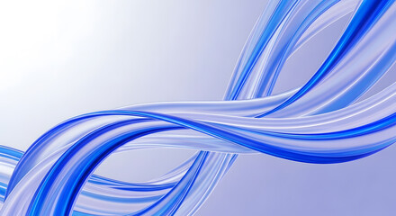 Naklejka premium Abstract blue and white flowing lines create a dynamic and modern background