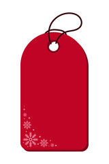 Gift winter tag. Snowflakes gift tag. Gift tag with snowflakes pattern. Sale promotion and gift card. Vector illustration