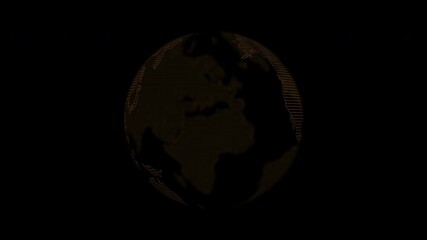 Digital earth rotating, Business scientific global network, animation digital grid data communication. 3d world animate social future technology background Concept. 4K animation - Powered by Adobe