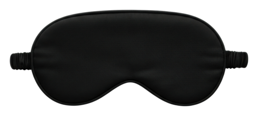 Sleep mask for better rest home product minimalist top view isolated on transparent background