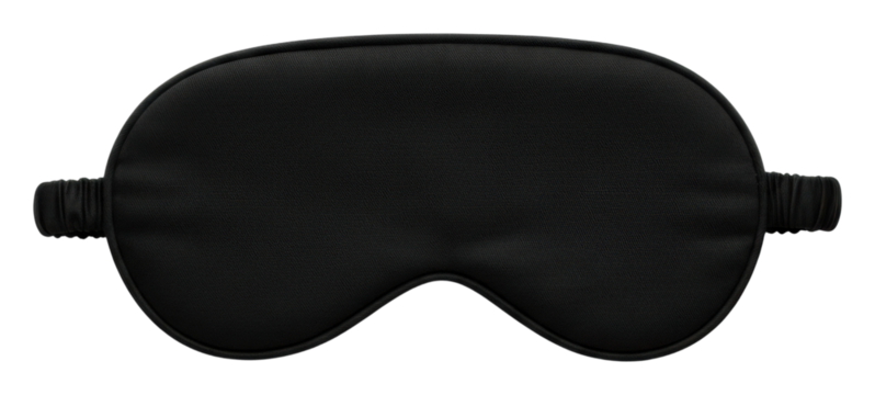 Sleep mask for better rest home product minimalist top view isolated on transparent background