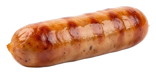 Grilled sausage cooking at home culinary delight isolated on transparent background
