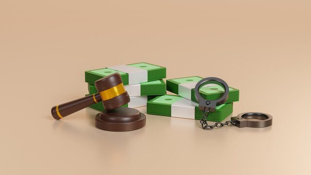 Stop Corruption, refusing to take bribery money concept, stop fraud and greedy bribe, give criminal finances and refuse or reject offer. Censorship and the production of restrictions. 3d rendering