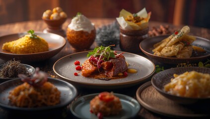 Juicy grilled lamb chops with a vibrant green vegetable salad and roasted potatoes on a white dinner plate