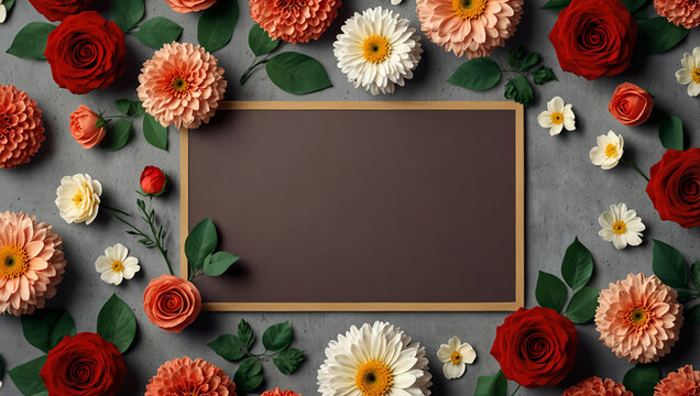 Love backgrounds flowers mockups. Created using generative AI tools