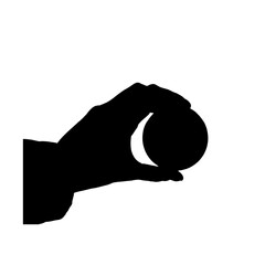 Silhouette of Ball in Hand.