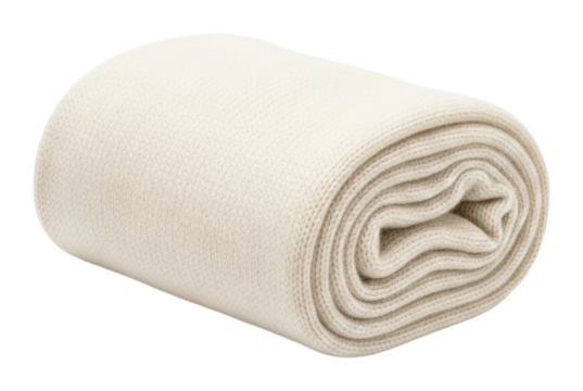 Cozy blanket folding home product isolated on transparent background