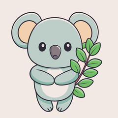 design logo vector cartoon illustration character koala