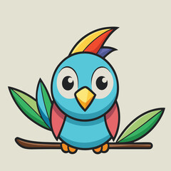 design logo vector cartoon illustration character bird