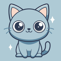 design logo vector cartoon illustration character cat