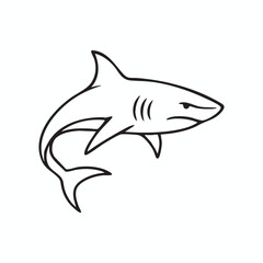 Fototapeta premium Shark with dorsal fin