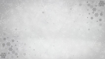 Winter background year end sale design displays snowflakes on a bright gray abstract illustration, creating a festive seasonal look Winter year end sale background with blank space.