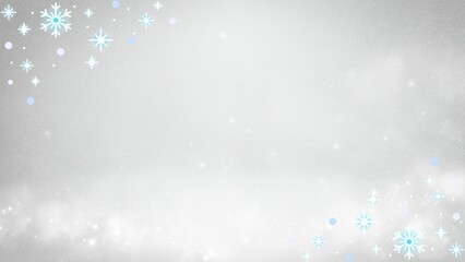 Winter background year end sale design displays snowflakes on a bright gray abstract illustration, creating a festive seasonal look Winter year end sale background with blank space.