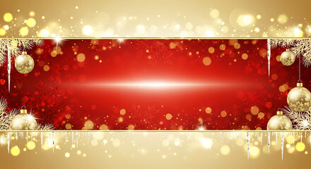 Beautiful gold frame for Christmas message, invitation, or website.