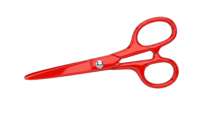 Red Scissors Object Isolated on Black Background sharp tool