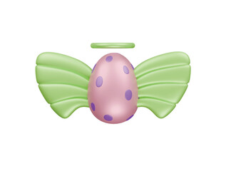 egg wing icon 3d illustration render