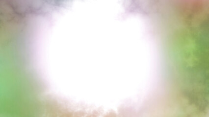 Abstract ethereal light burst with soft pastel clouds creating a dreamy, tranquil, and inspiring atmosphere for creative projects