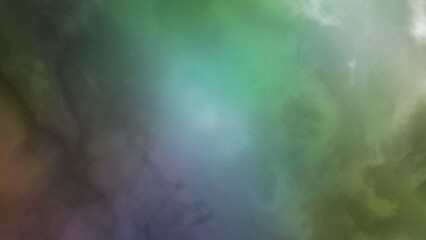 Dreamy ethereal gradient blend of smoky blues greens and purples evoking tranquility and creativity for abstract backgrounds