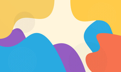 colorful abstract geometric wave pattern with dotted banner template background