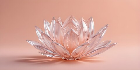 Ethereal lotus blossom on soft pink background symbolizes tranquility and purity for wellness or beauty brand