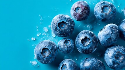 Fresh blueberries antioxidant rich superfood frozen blueberries healthy eating concept food photography