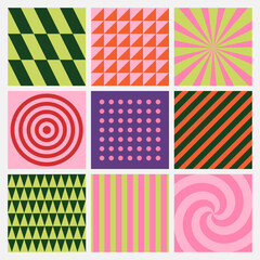 Abstract Geometric Square Background. Bold Colorful Minimal Design with Modern Shapes. Contemporary Vector Art for Posters, Branding, Web Design, and Social Media Graphics