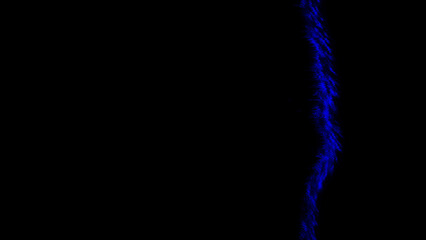 Vibrant electric blue energy trail streaks across a deep black background creating a dynamic, futuristic visual effect perfect for tech promotions