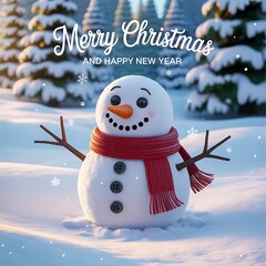 snowman with a snowman