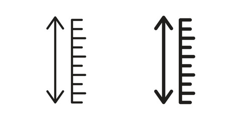 Adjustable height icon for web design, mobile apps