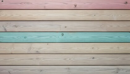 Pastel-Colored Wooden Plank Background with Soft Natural Texture