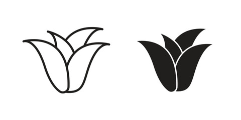 Aloe vera icon for web design, mobile apps